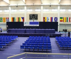 Palco per assemblea bancaria