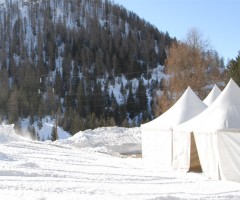 Gazebo a noleggio mt 5x5 per manifestazione in alta montagna