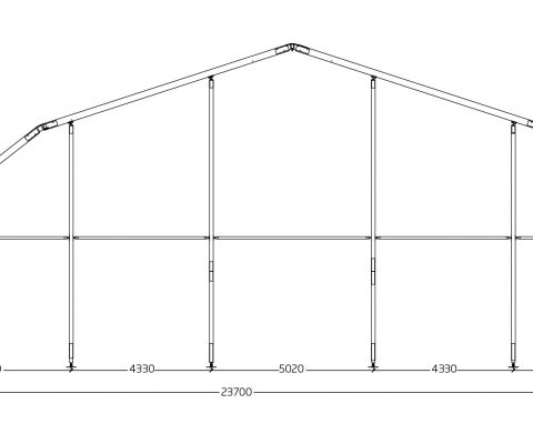 Tenda arco poligonale 18,7/23,7 mt